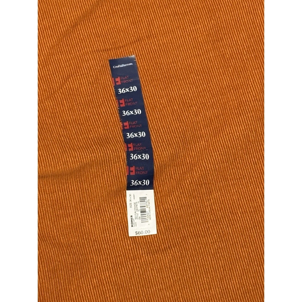 Croft & Barrow Classic Fit Corduroy Pants Stretch Waist Band Rust 386wx49L NWT - Picture 4 of 10